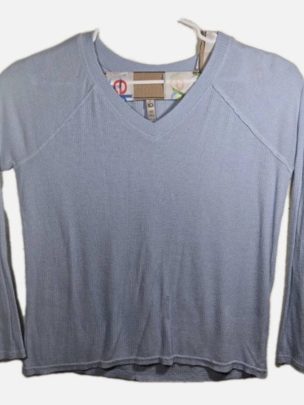 Long Sleeve Shirt Women XS Aéropostale Live Love Dream Blue Top Soft Stretchy